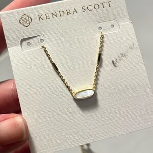 NWT Kendra Scott Gold and White Necklace MIYA
